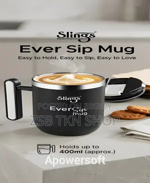 Slings Ever Sip Stainless Steel Vacuum Insulated Travel Mug 400ml