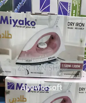 Miyako Mei-048cp Dry Iron 1300w Non-Stick Soleplate Electric Iron