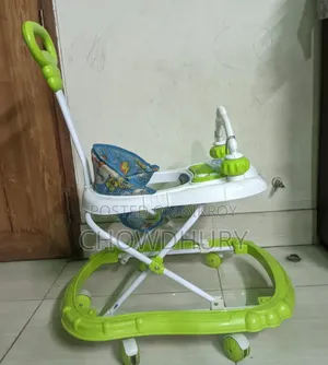হ্যাপি বেবি ওয়াকার - লাইম গ্রিন হোয়াইট