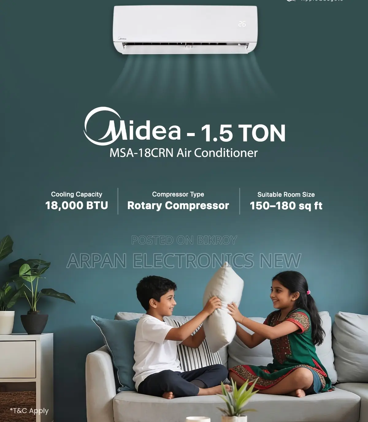 Get the Midea 1.5 Ton MSA-18CRN Air Conditioner