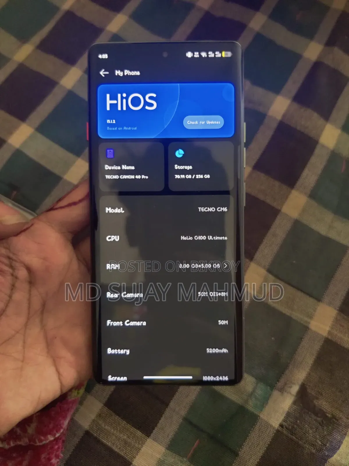 Tecno Spark 40 Pro 256 GB Gray