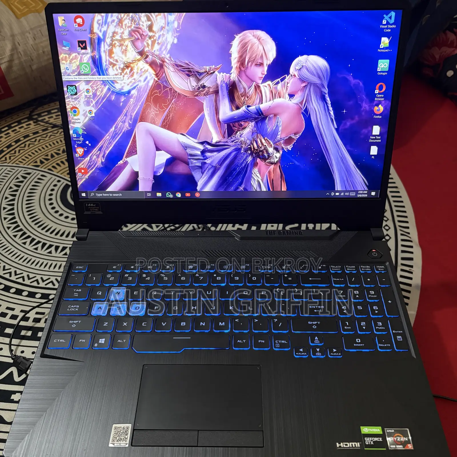 Laptop Asus TUF Gaming A15 16GB AMD Ryzen 5 SSD 512GB
