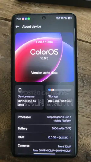 Oppo Find X7 Ultra 512 GB Black