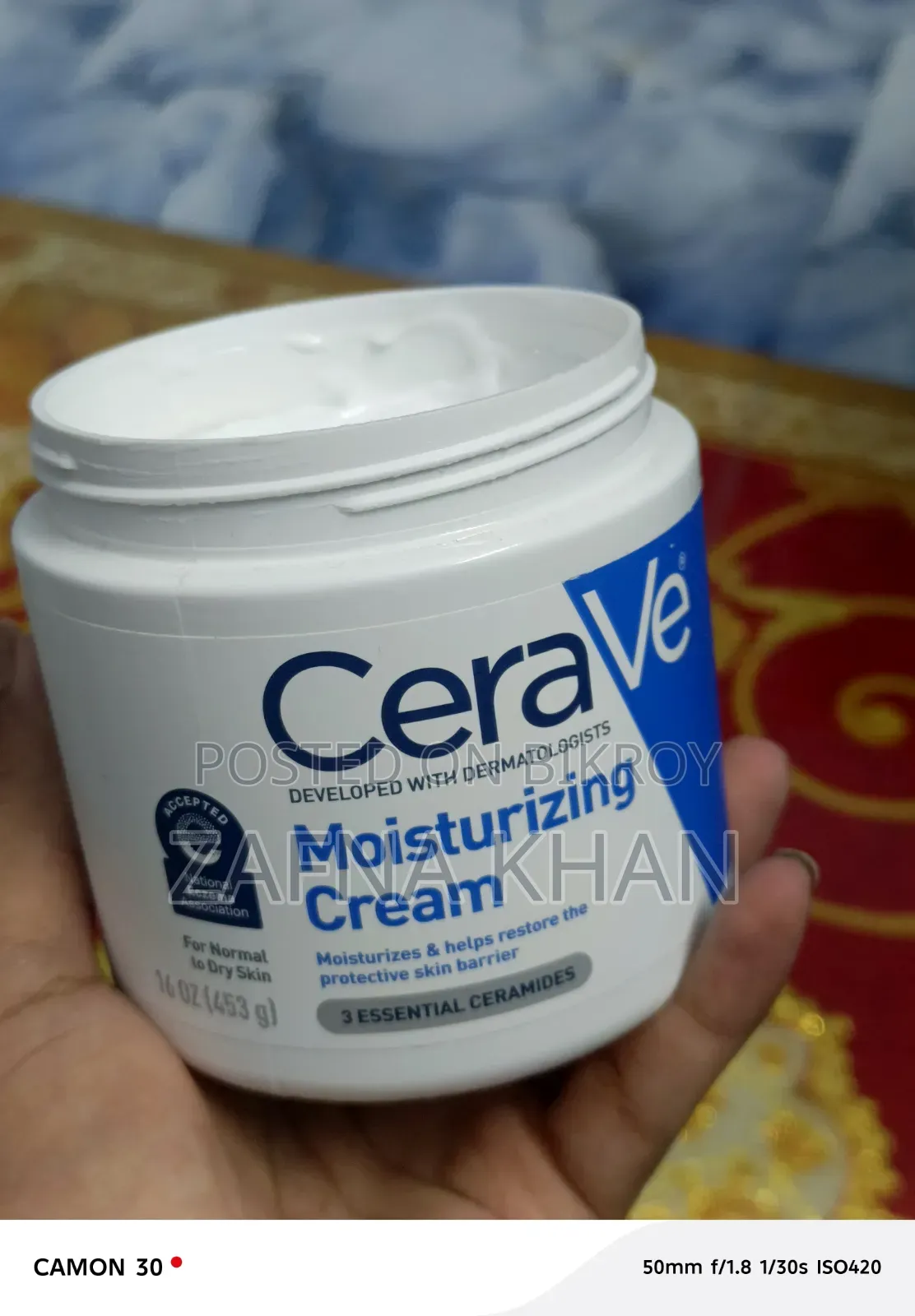 Cerave Moisturizing Cream 453gm USA Authentic - 90% Full