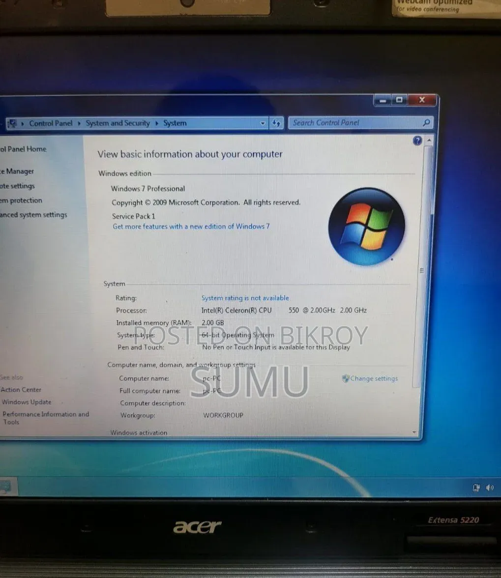 Laptop Acer 2GB Intel Celeron HDD 128GB