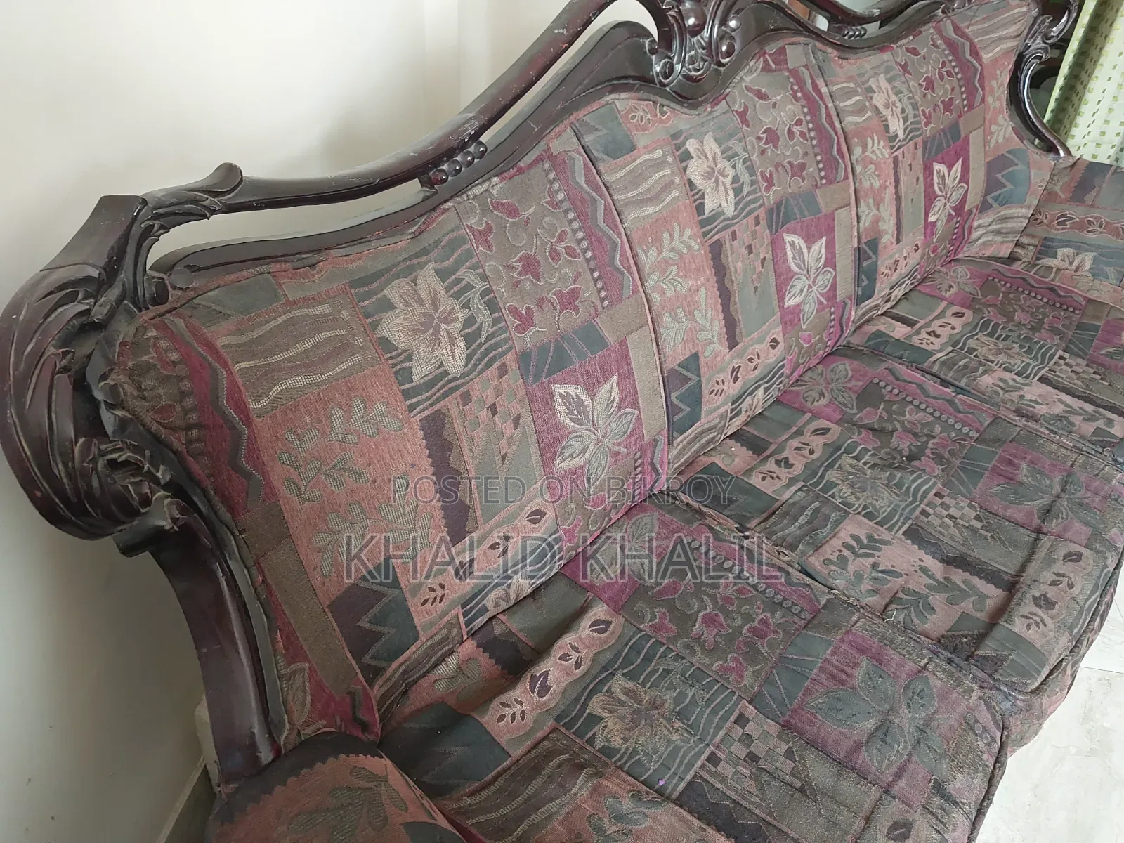 Coffee Color 5 Seater Antique Sofa (3+2+1) Set