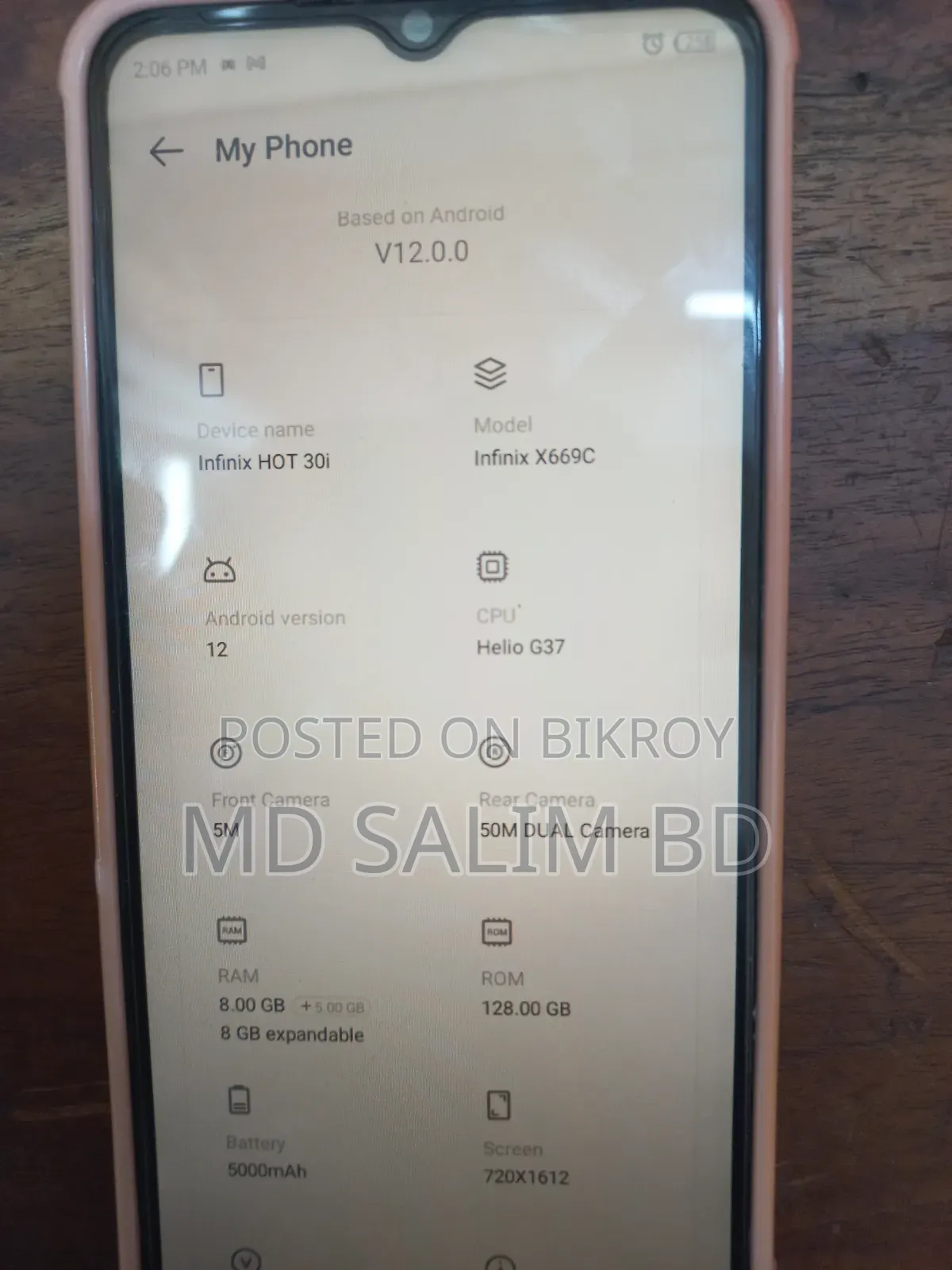 Infinix Hot 30i 128 GB Gray