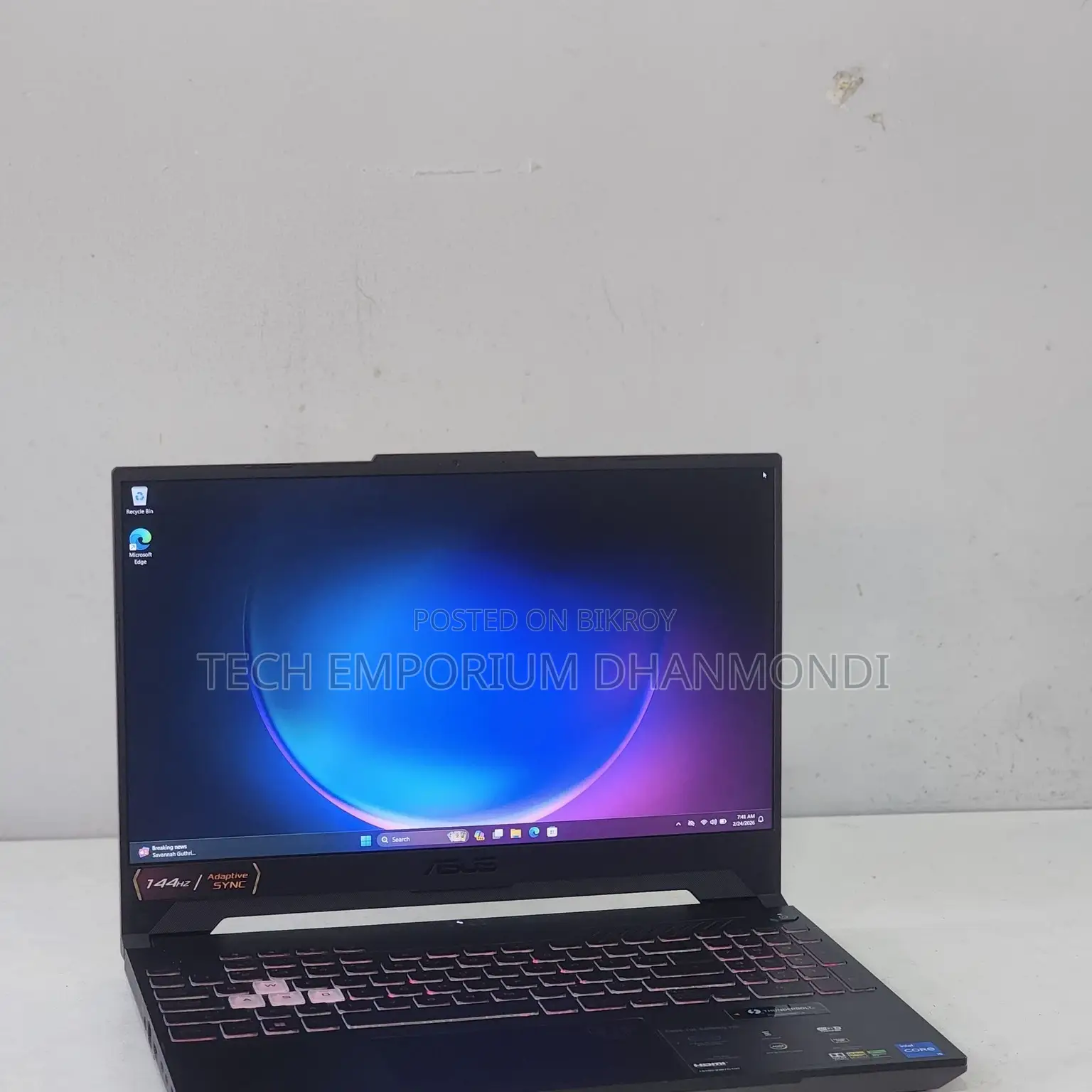 Laptop Asus TUF Gaming A15 16GB Intel Core I5 SSD 256GB