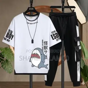 হাফ স্লিভ টি-শার্ট এবং ফুল প্যান্ট কম্বো সেট*