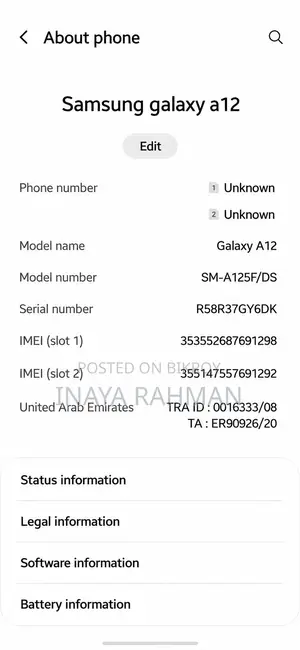 Samsung Galaxy A12 128 GB Blue