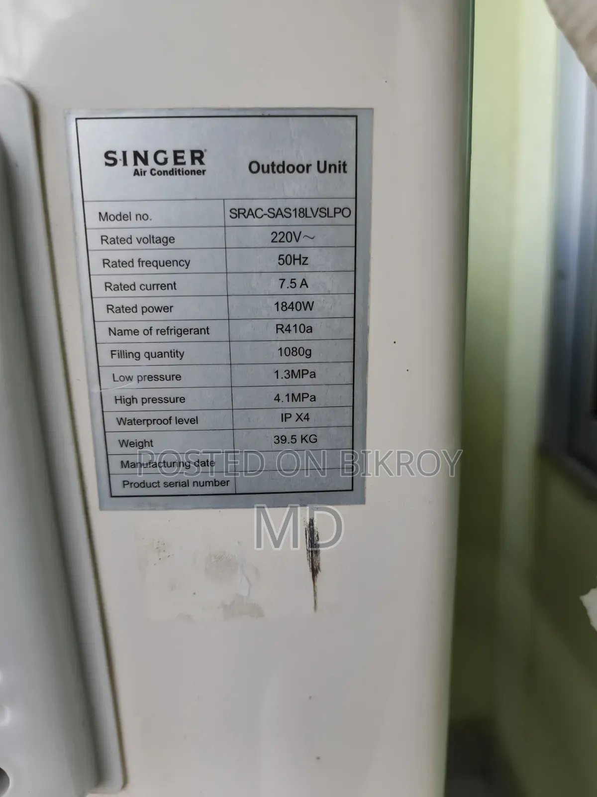 Singer Non-Inverter 1.5 Ton AC