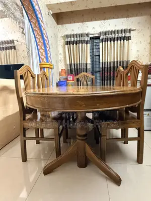 সম্পূর্ণ সেগুন কাঠের ডাইনিং টেবিল + ৬টি চেয়ার