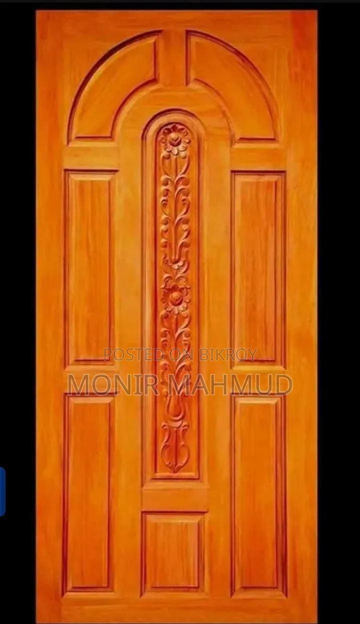 Treated Mahogany Wood Door