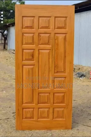 Treated Mahogany Wood Door