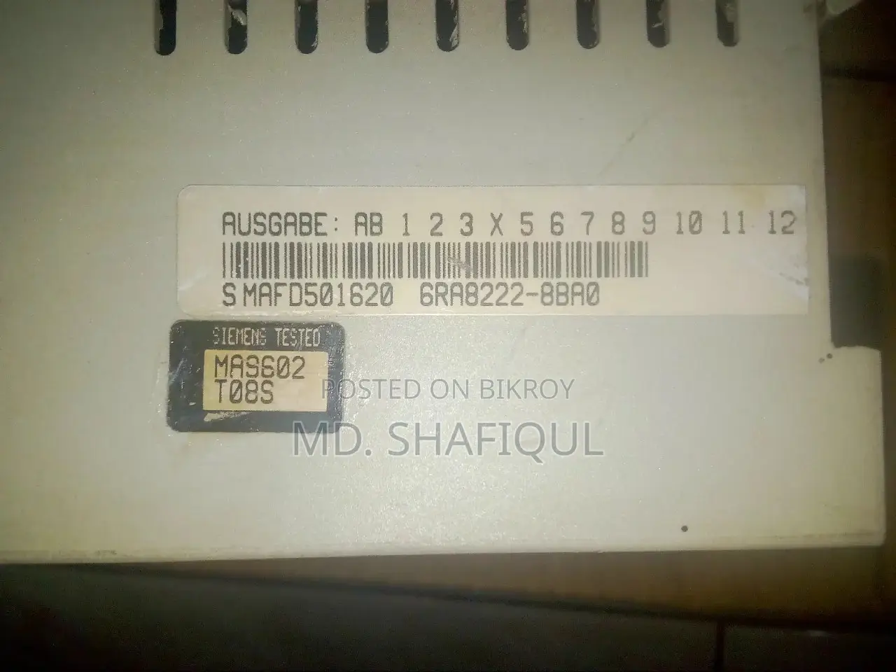 Siemens Digital Motor Potentiometer 6RA8222-8BA0 (Used)