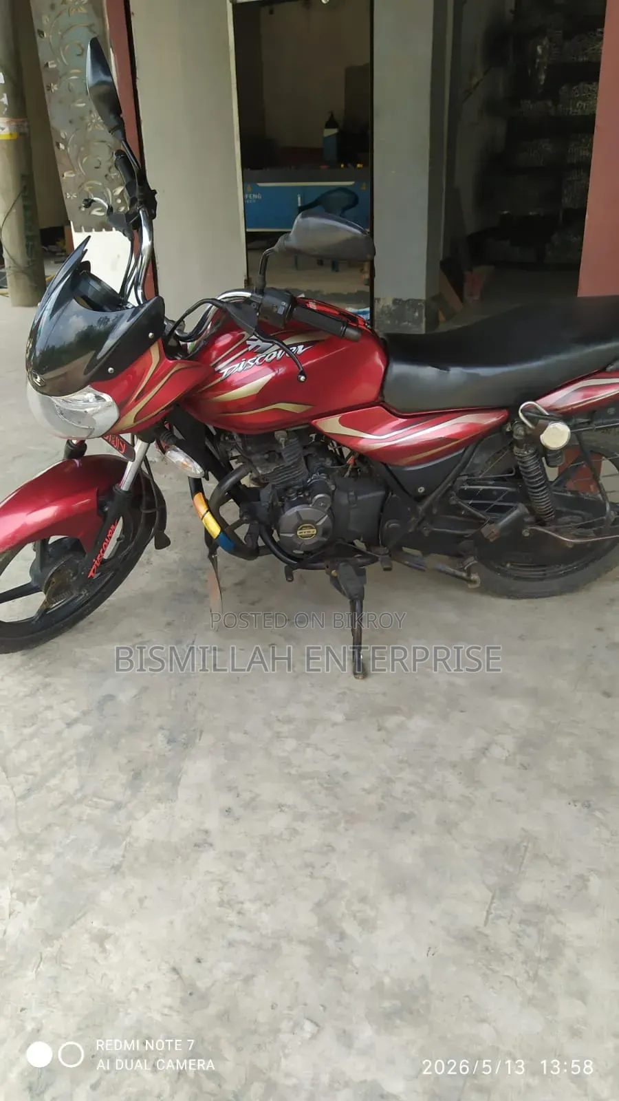 Bajaj Discover 100 2016 Red