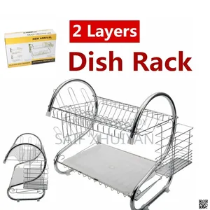 Dual Layer Dish Organizer For Kitchen