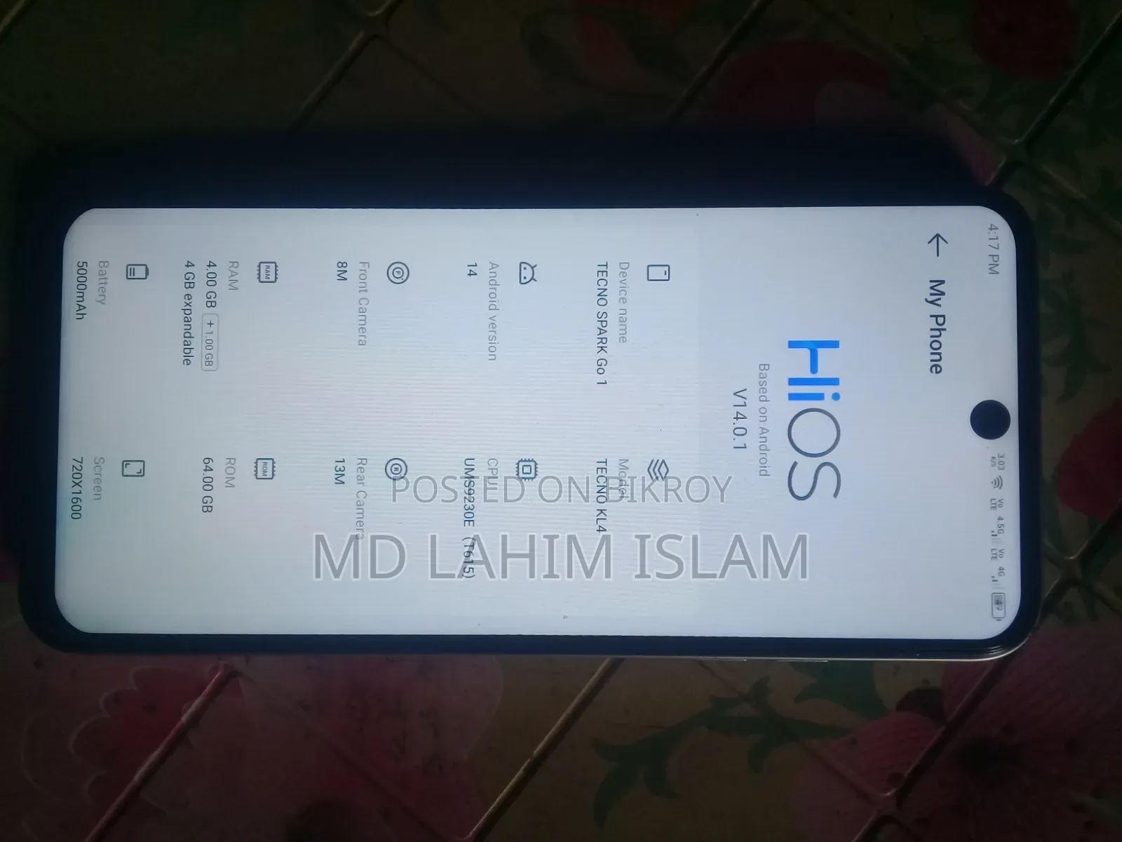 Tecno Spark Go 64 GB White