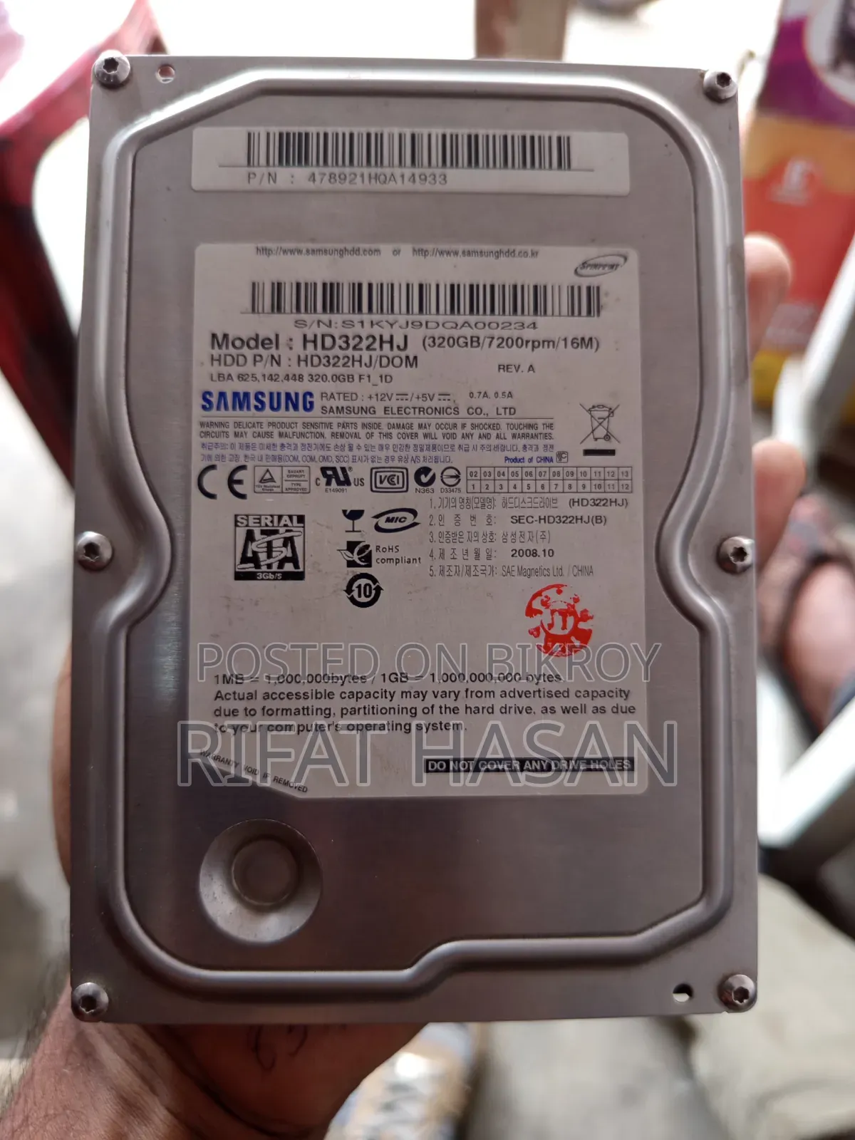 Samsung 320gb Harddisk Sell