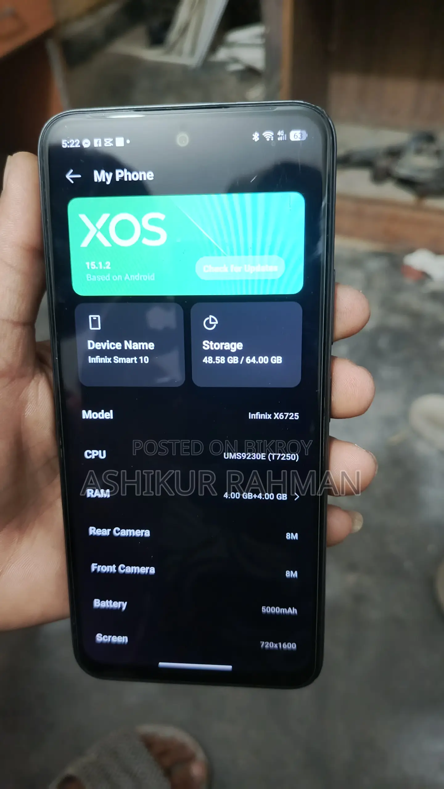 Infinix Smart 10 64 GB Black