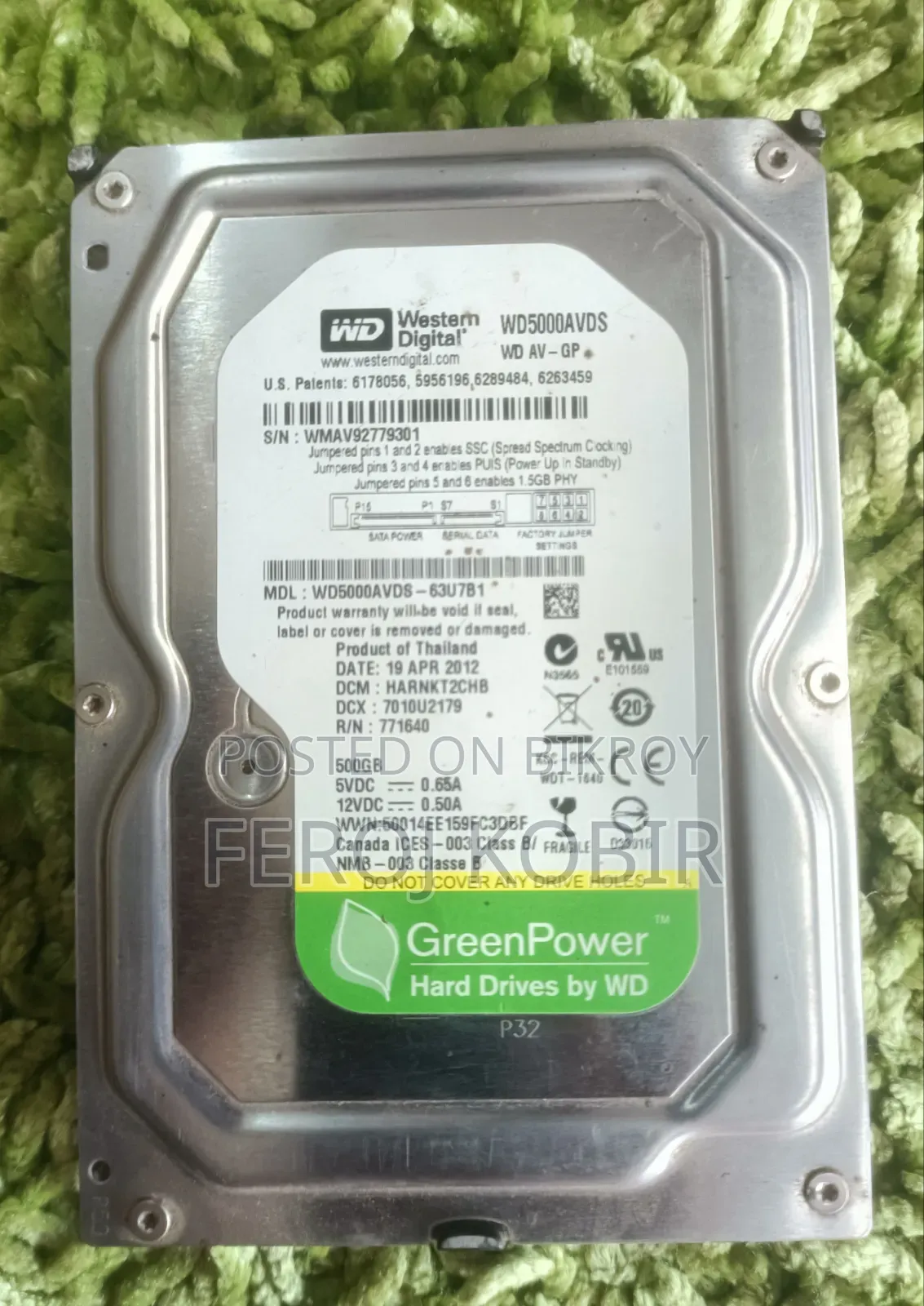 Wd 500gb HDD