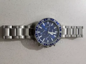 Fossil Bq2835 Men's Blue Multifunction Stainless Steel Watch