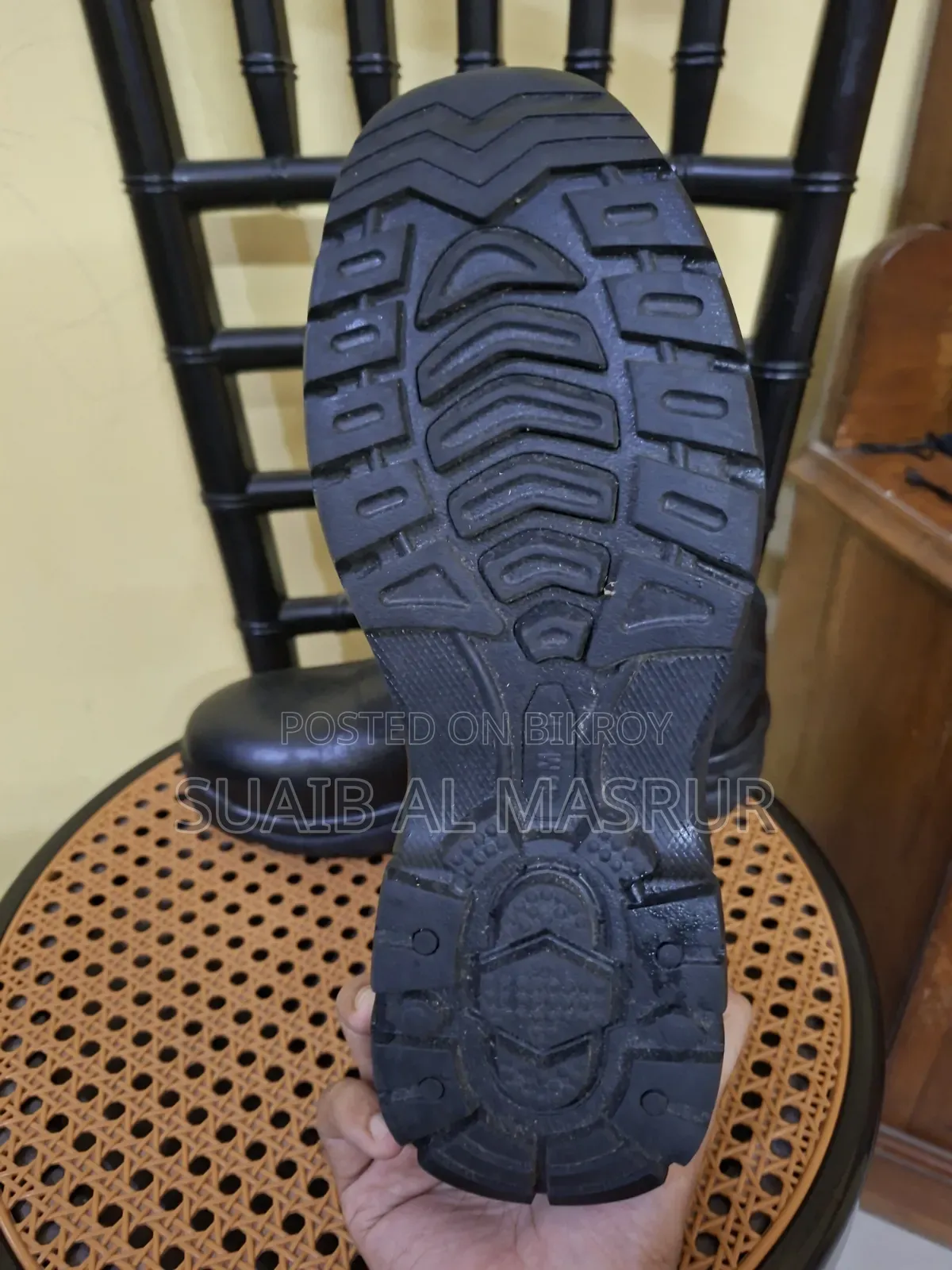 Black Leather Safety Shoe