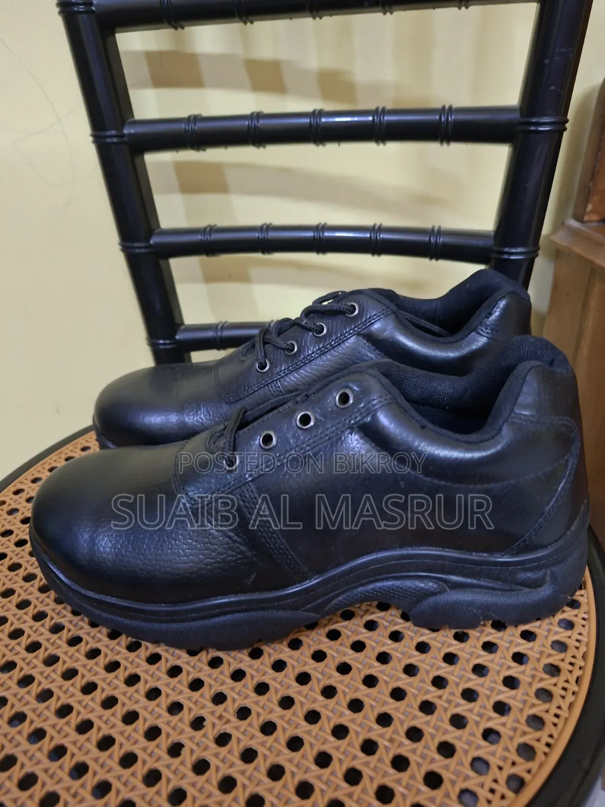 Black Leather Safety Shoe