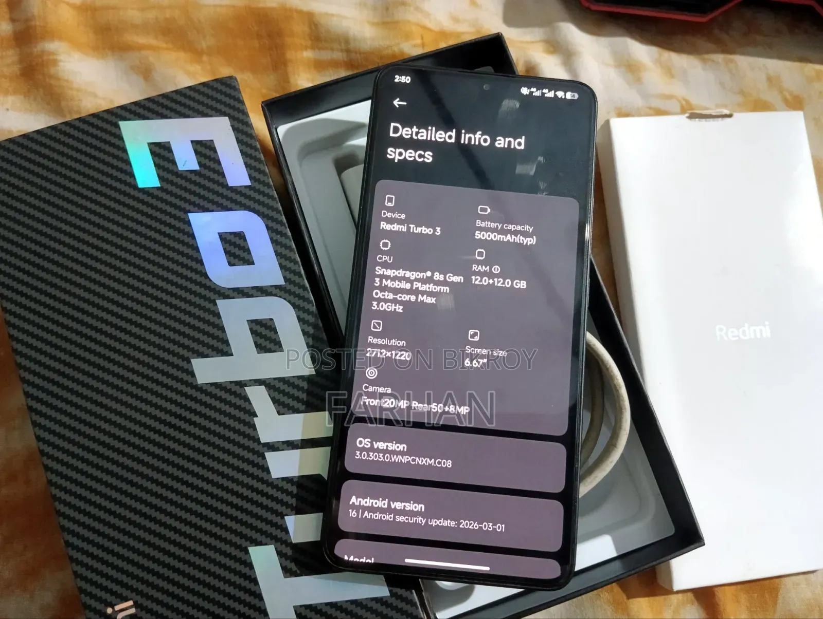 Xiaomi Redmi Turbo 4 Pro 256 GB Black