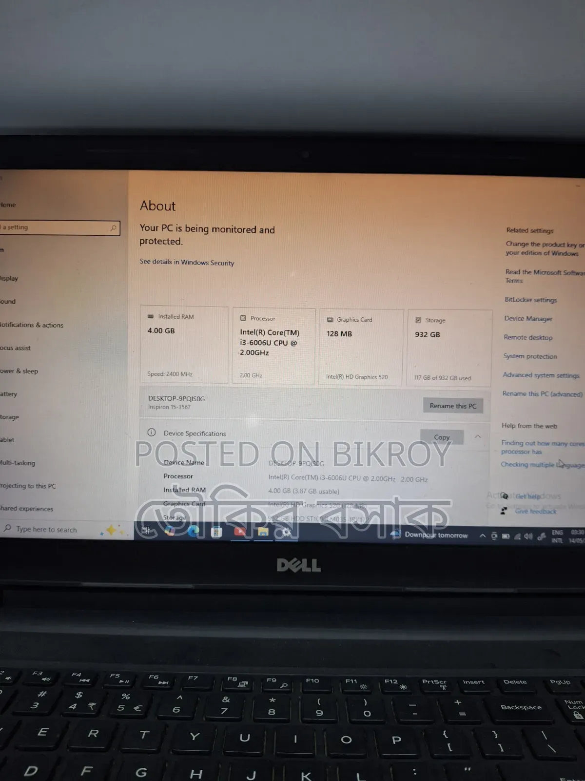 New Laptop Dell Inspiron 15 3000 4GB Intel Core I3 HDD 1T