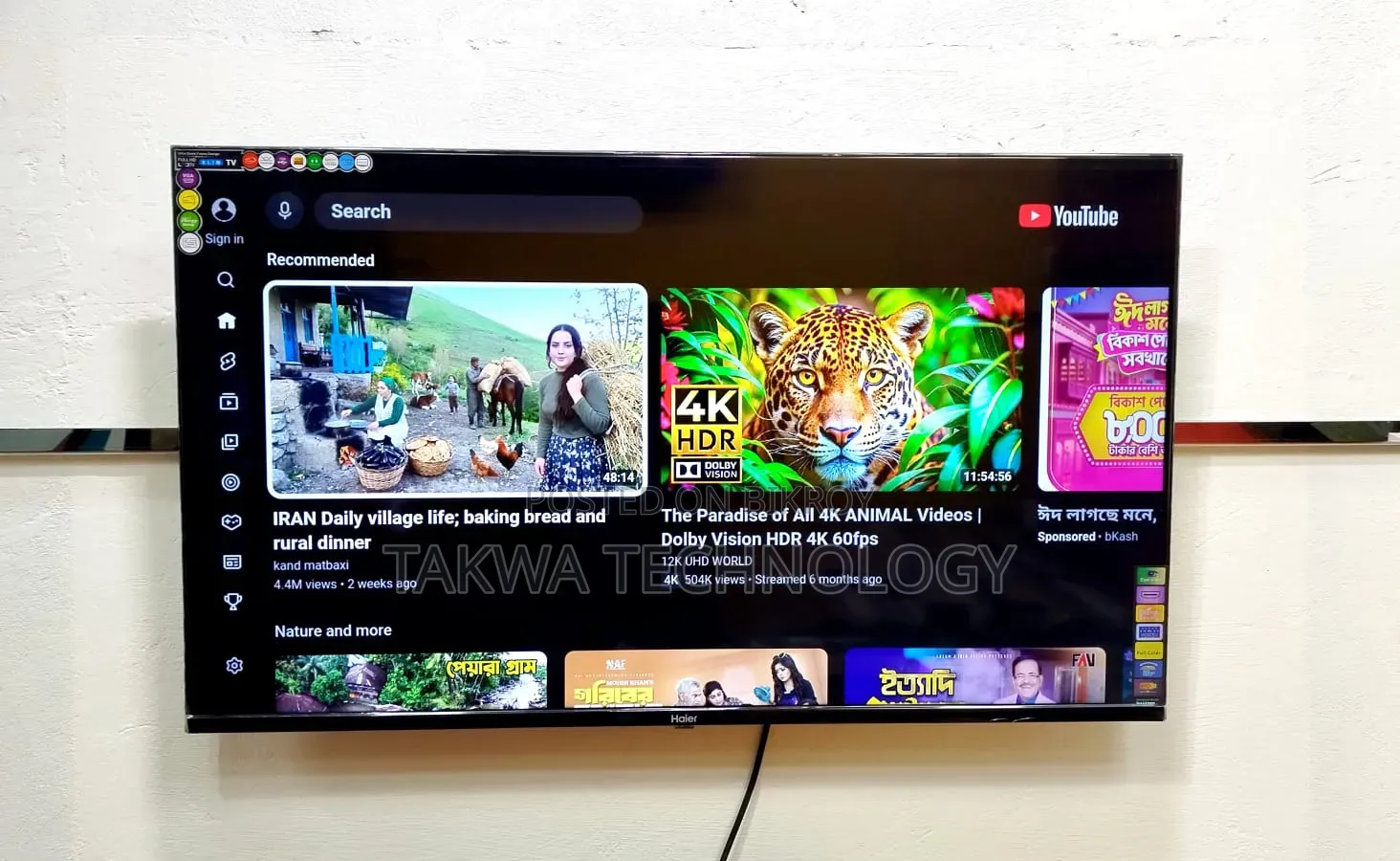 Haier-43" Inche Smart Android Framelss Voice Control Tv