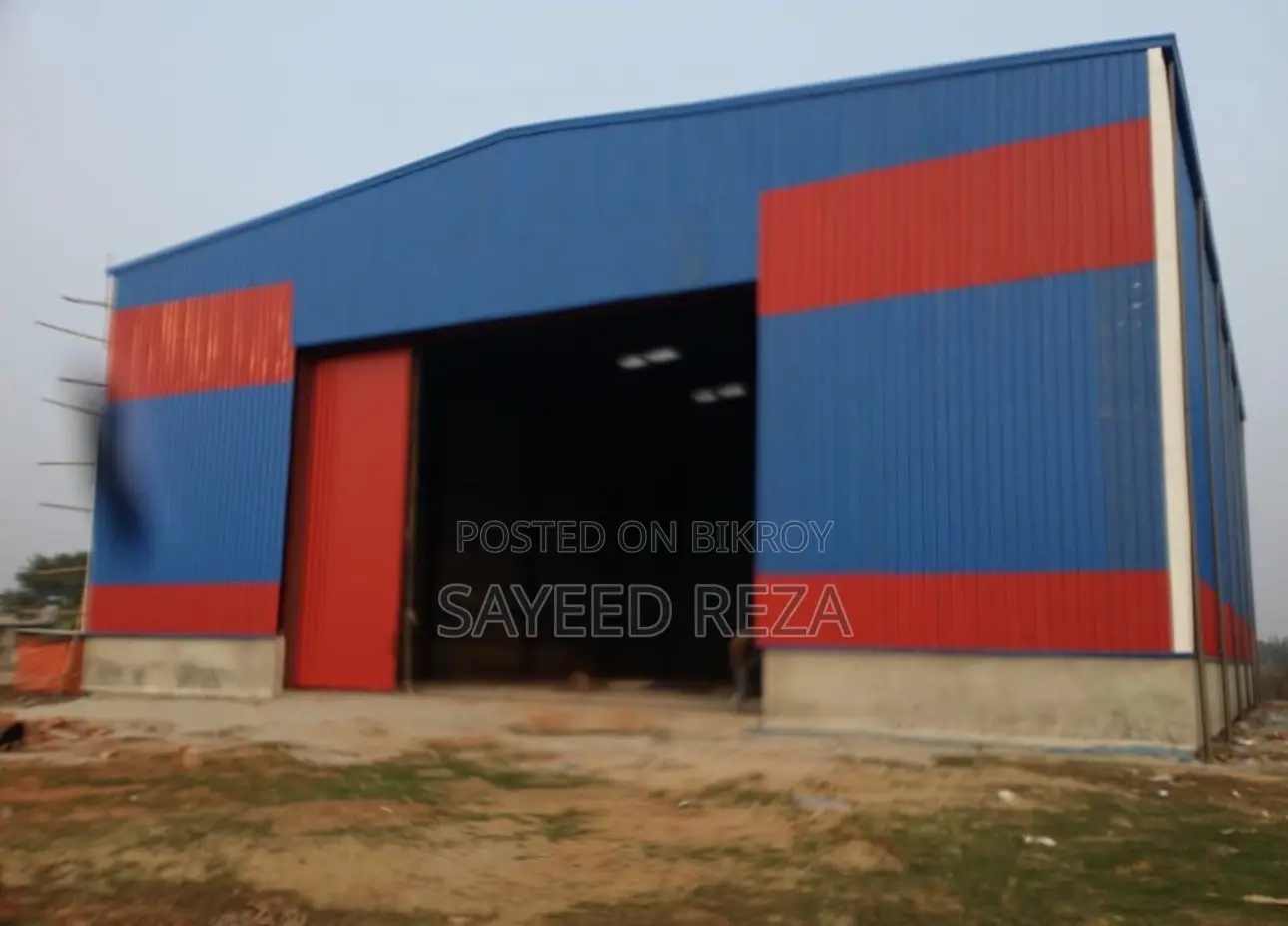 ৮০০০ বর্গফুটের স্টিল স্ট্রাকচার ফ্যাক্টরি বিল্ডিং বিক্রয় হবে