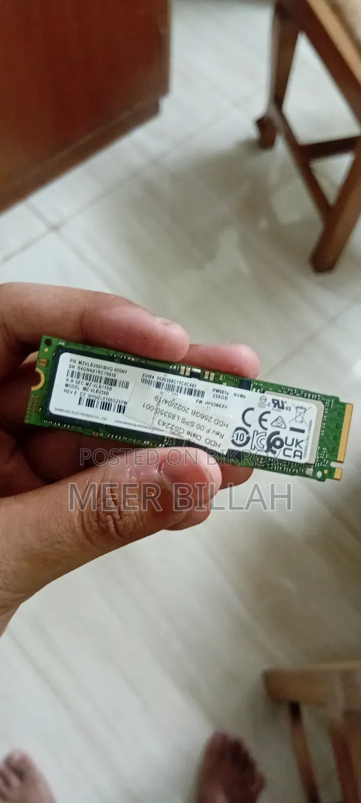Samsung 256gb Nvme M.2 SSD