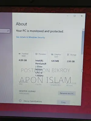 Laptop 4GB SSD 500GB