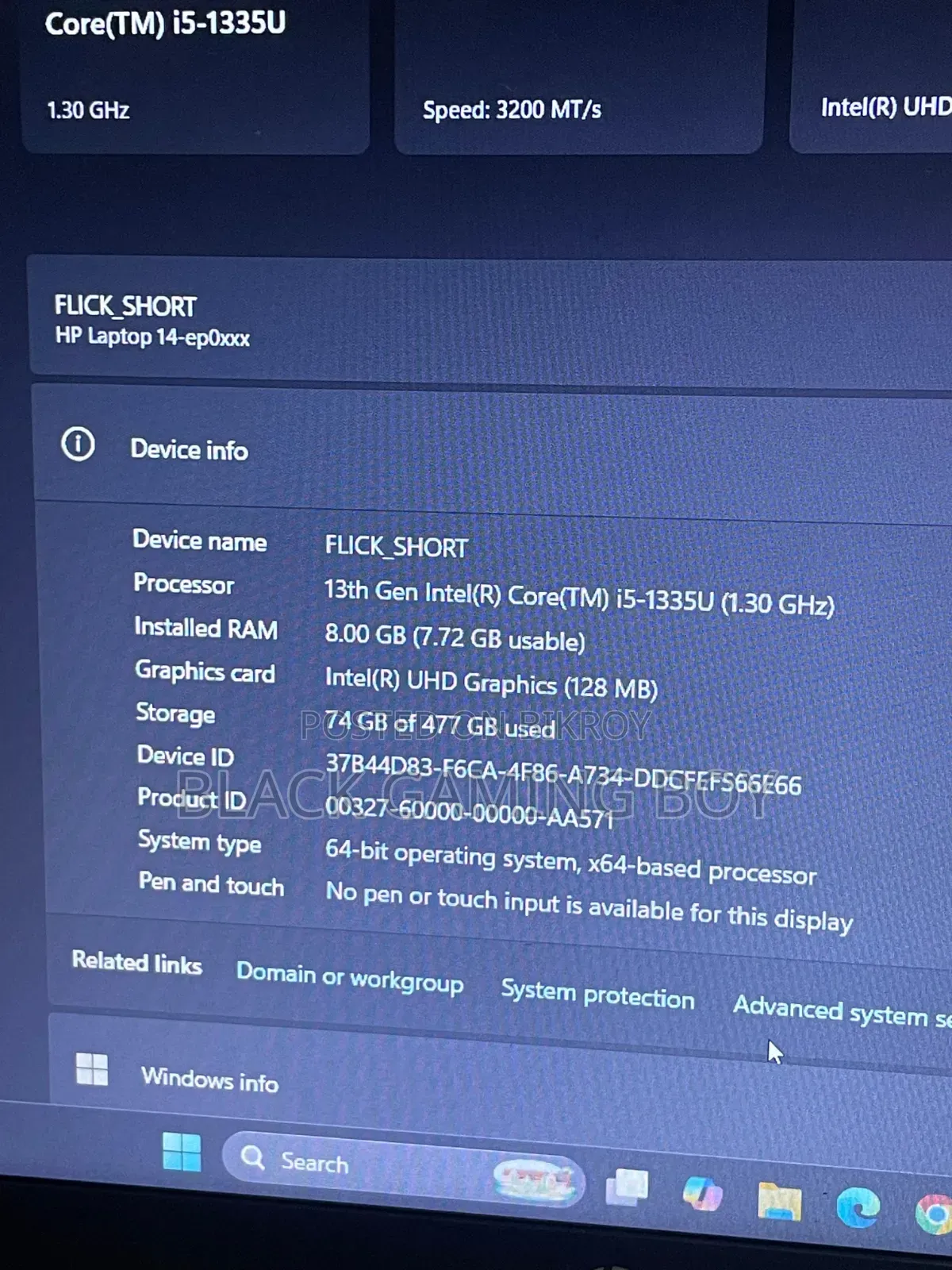 Laptop HP 14-Ep0063 8GB Intel Core I5 SSD 512GB