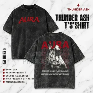 Acid Wash T Shirt High Quality Cotton Brand Name "Thunder Ash '240+Gsm