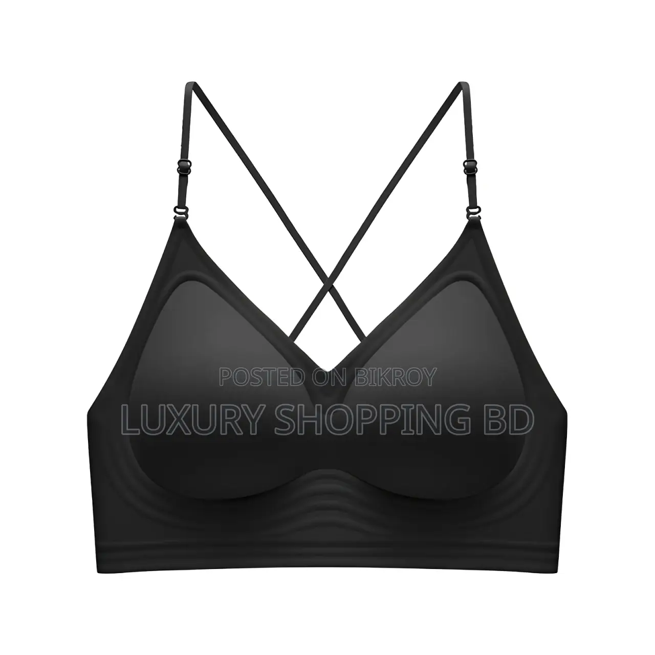 Backless Cross Strap Bra for Women – Seamless Wireless Comfort Bra
