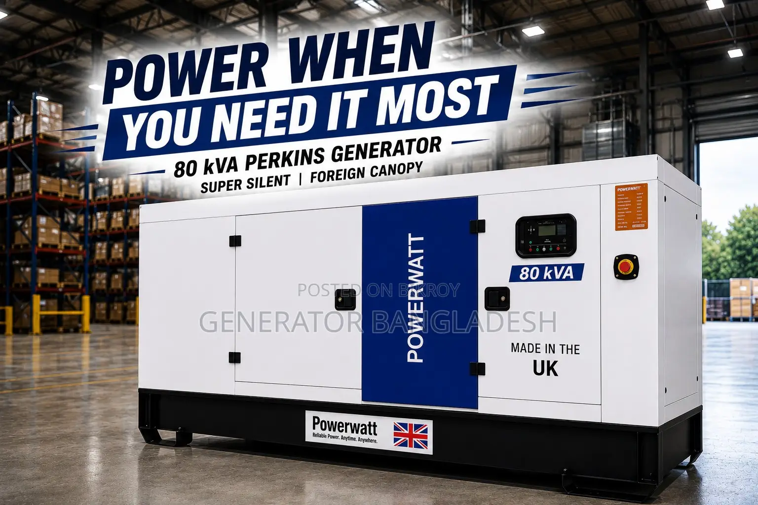 80 Kva Perkins Uk Diesel Generator – Best Price High Performance