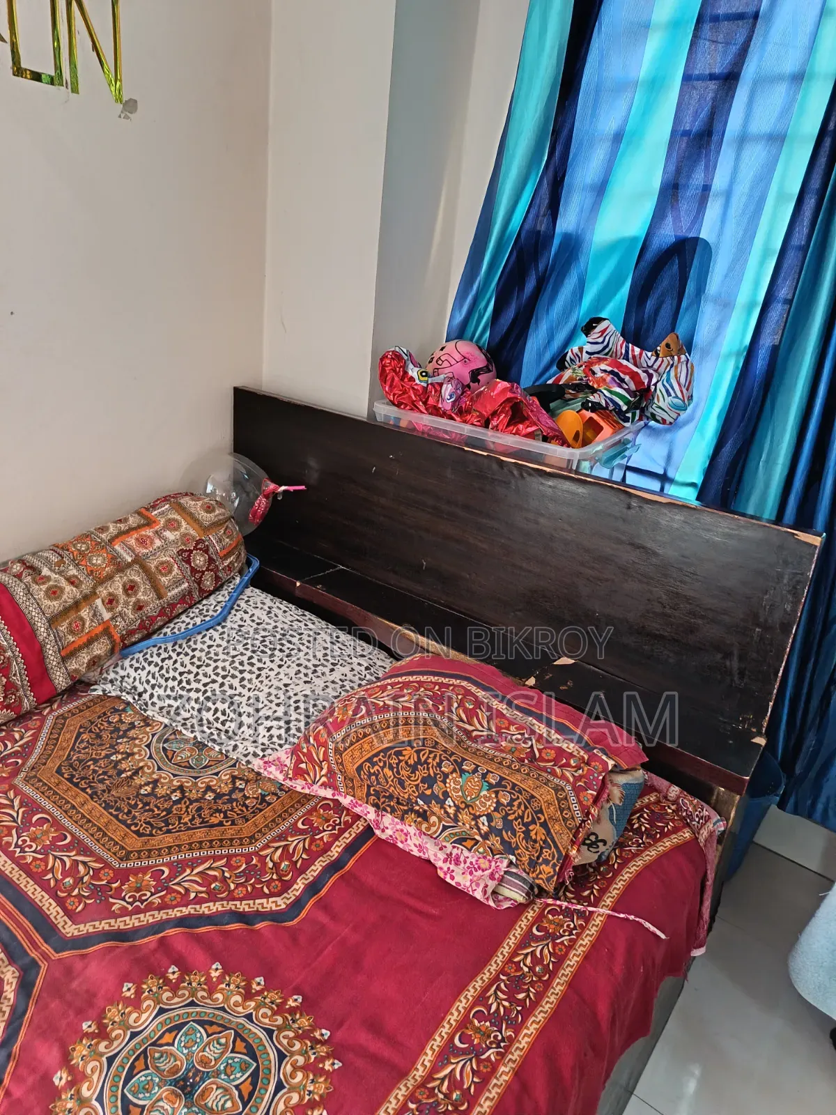 Wooden Bed for Two