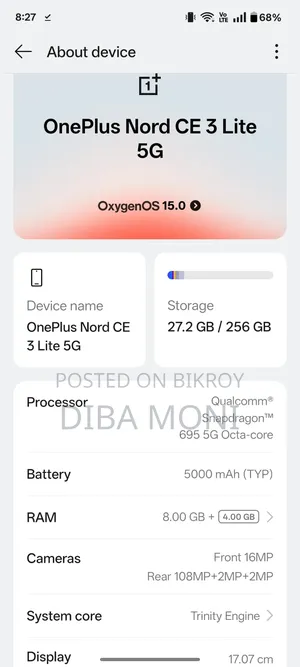 New OnePlus Nord CE 3 Lite 5G 128 GB Blue
