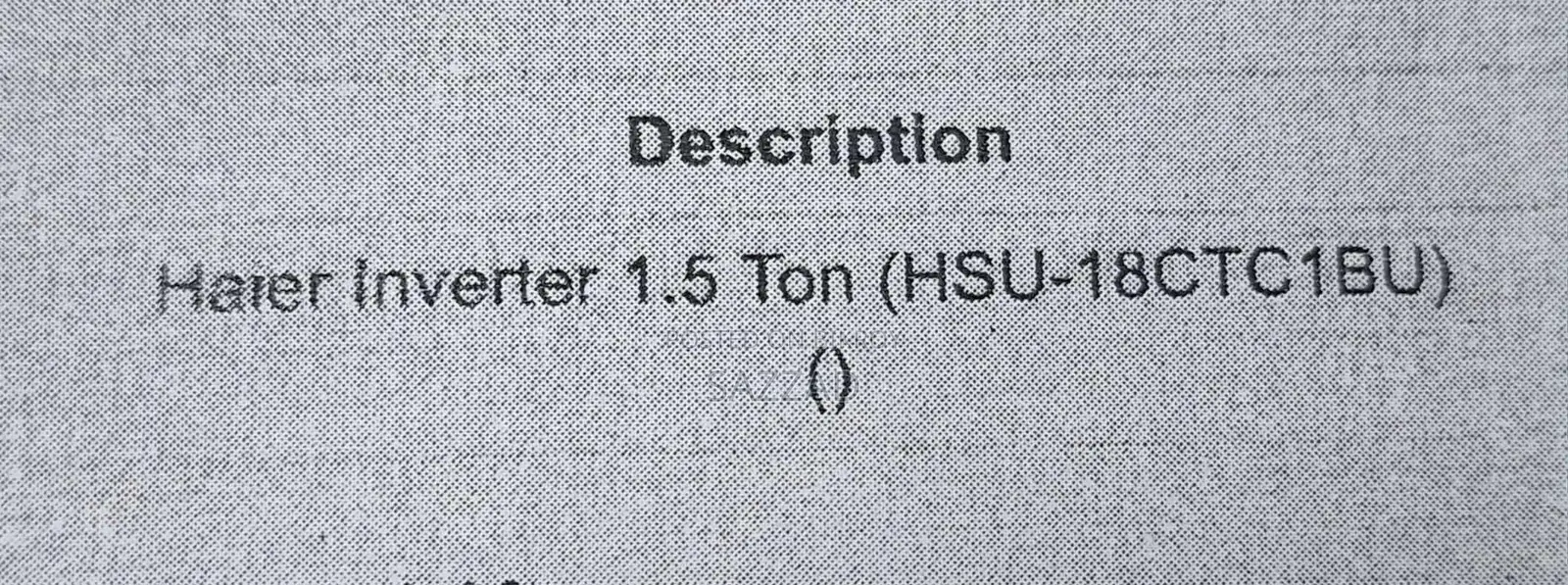 Haier Inverter 1.5 Ton AC for Sale