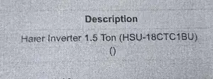 Haier Inverter 1.5 Ton AC for Sale
