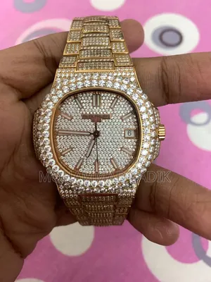 Patek Philippe Luxury Style Diamond-Stone Watch for Men