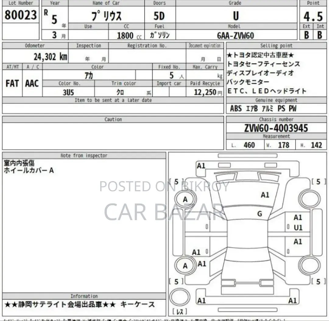 Toyota Prius Limited AWD-e 2023 Red