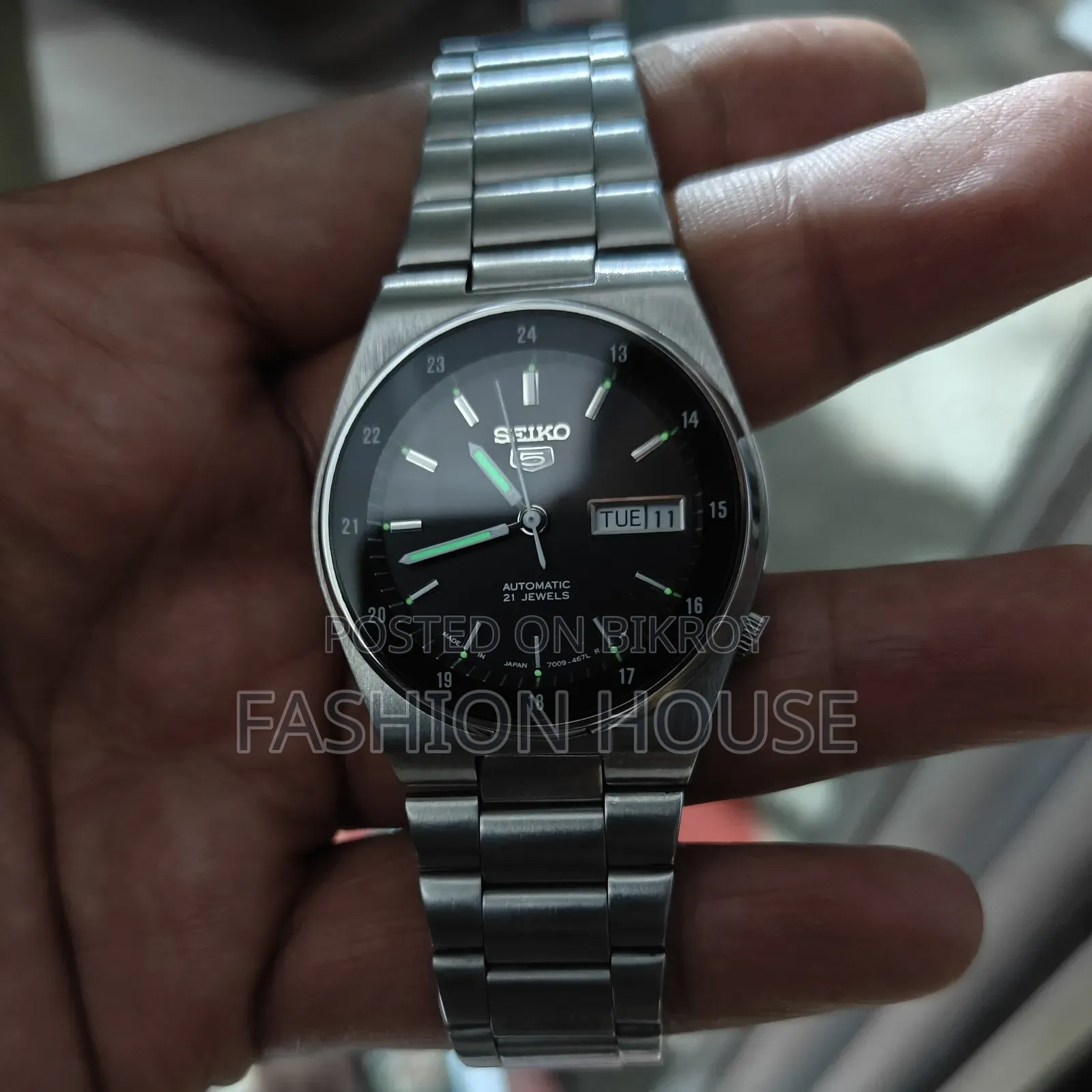 Seiko 5 Automatic Mechanical Japan Made Men's Watch – Black Dial