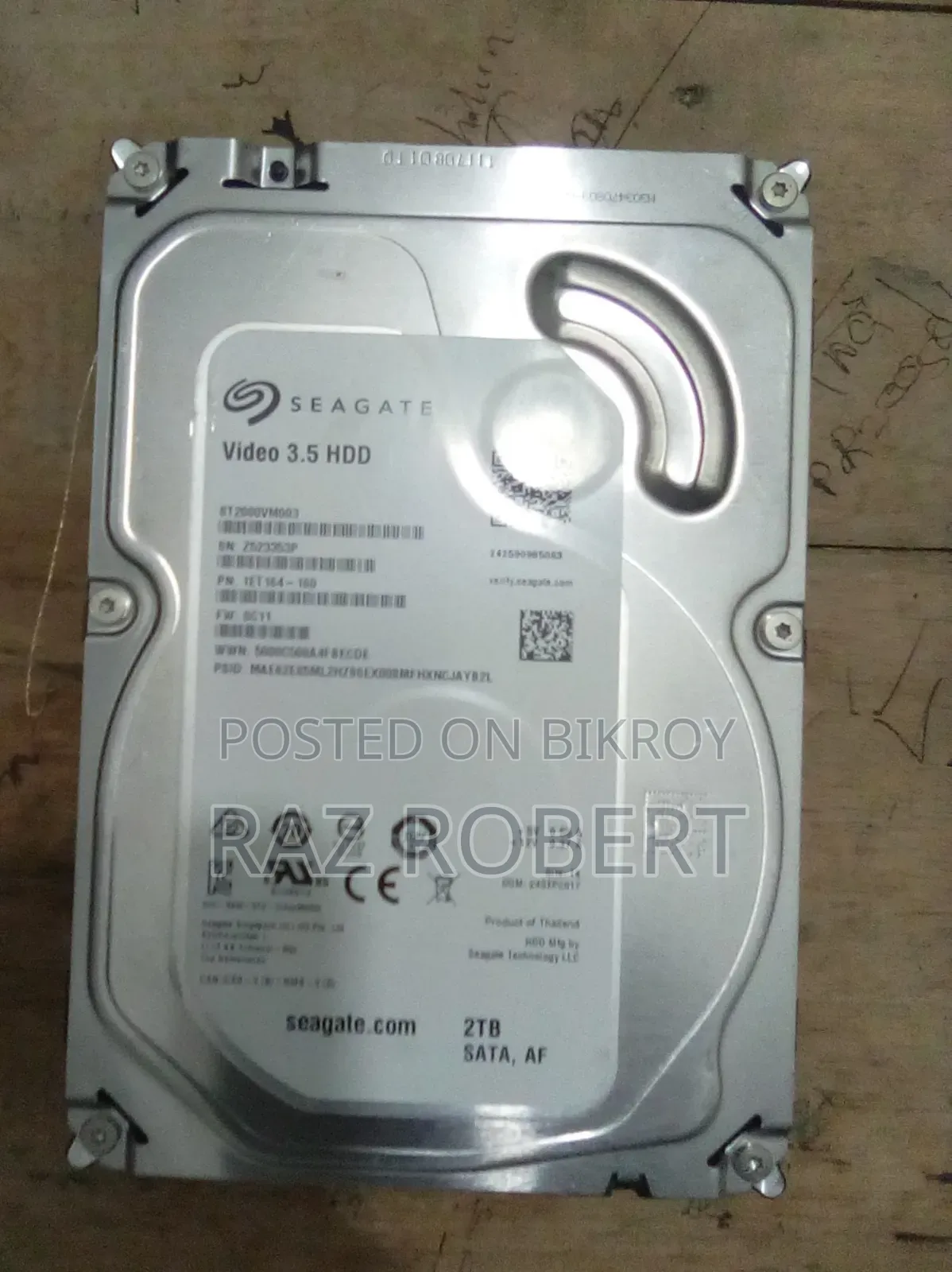 Segate 2tb HDD 7. R 3.5" 6gb/S Sata Disk Drive