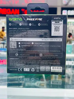 Oraimo Watch 6 Moco X Free Fire 2.01" এইচডি স্ক্রিন স্মার্ট ওয়াচ