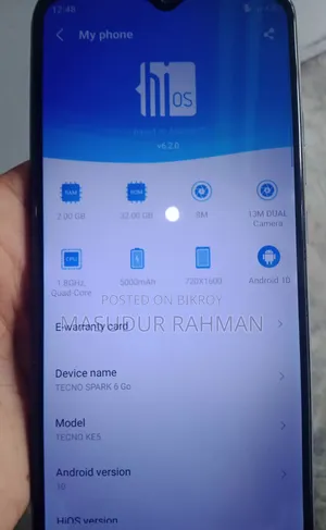 Tecno Spark 6 Air 32 GB Blue