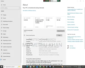 Desktop Computer 8GB Intel Core I5 HDD 512GB