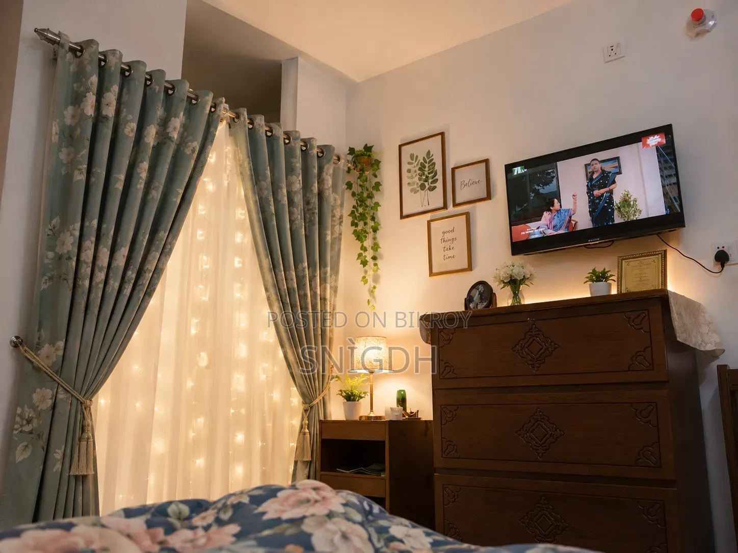 Bed, Cupboard, and Wardrobe for Sale